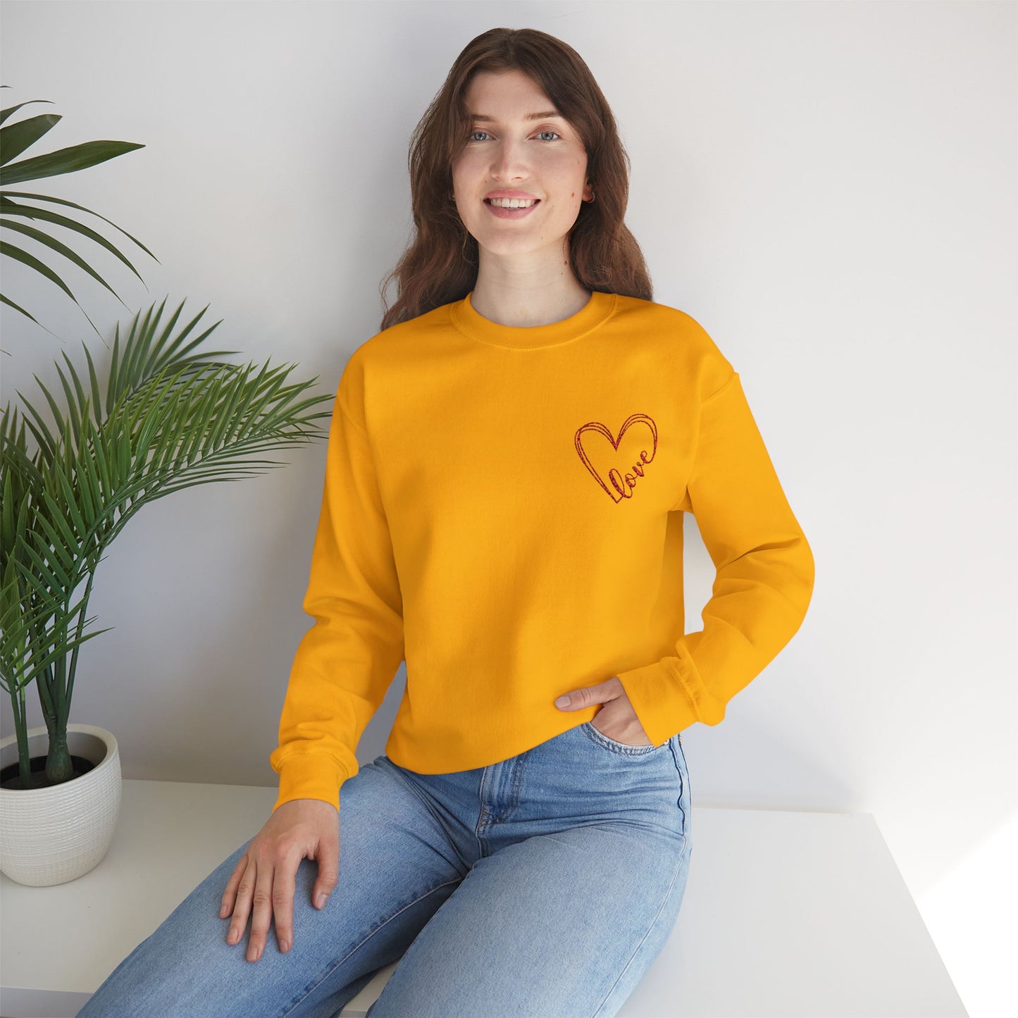 Love - Heart Unisex Heavy Blend™ Crewneck Sweatshirt