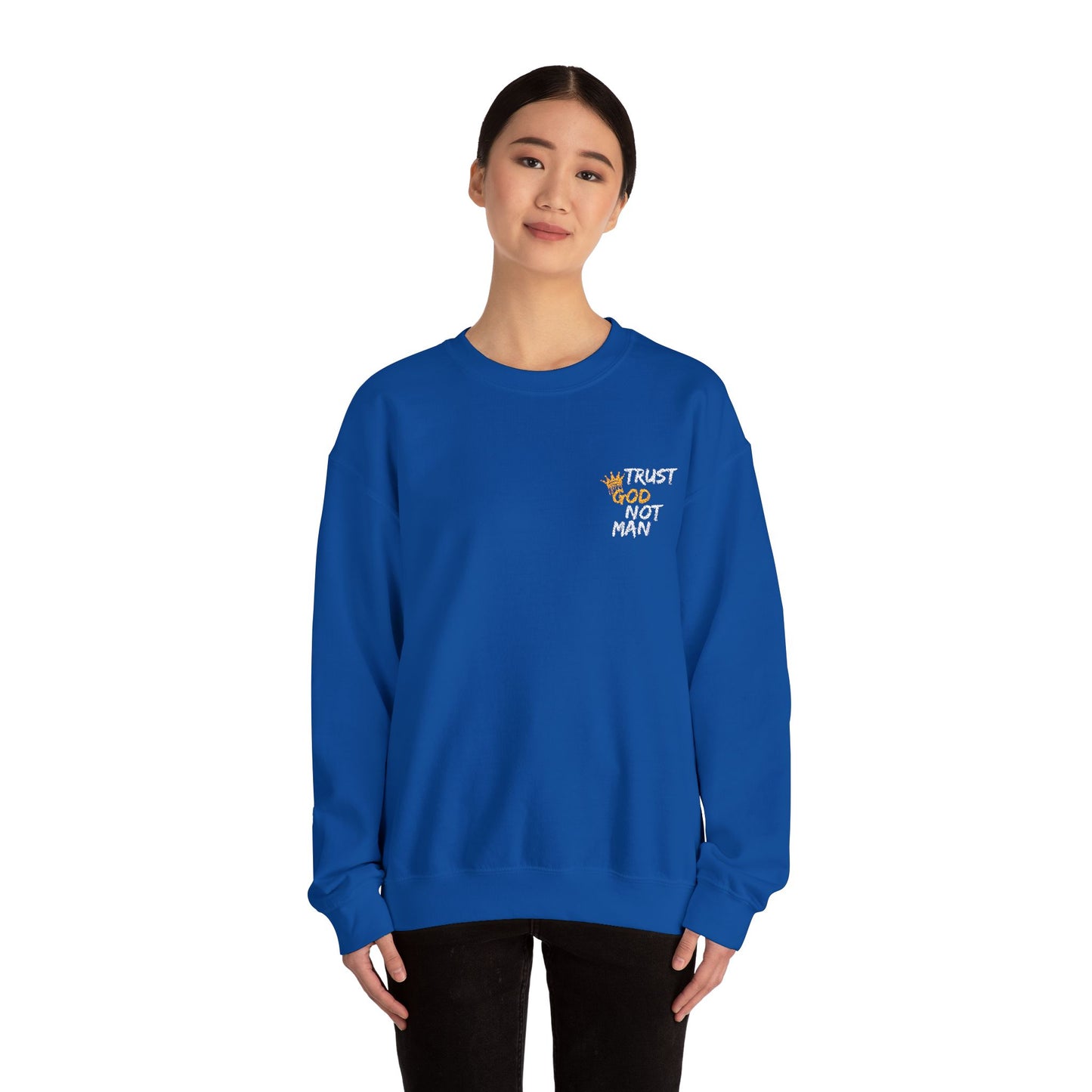 A Trust God Not Man Unisex Heavy Blend™ Crewneck Sweatshirt