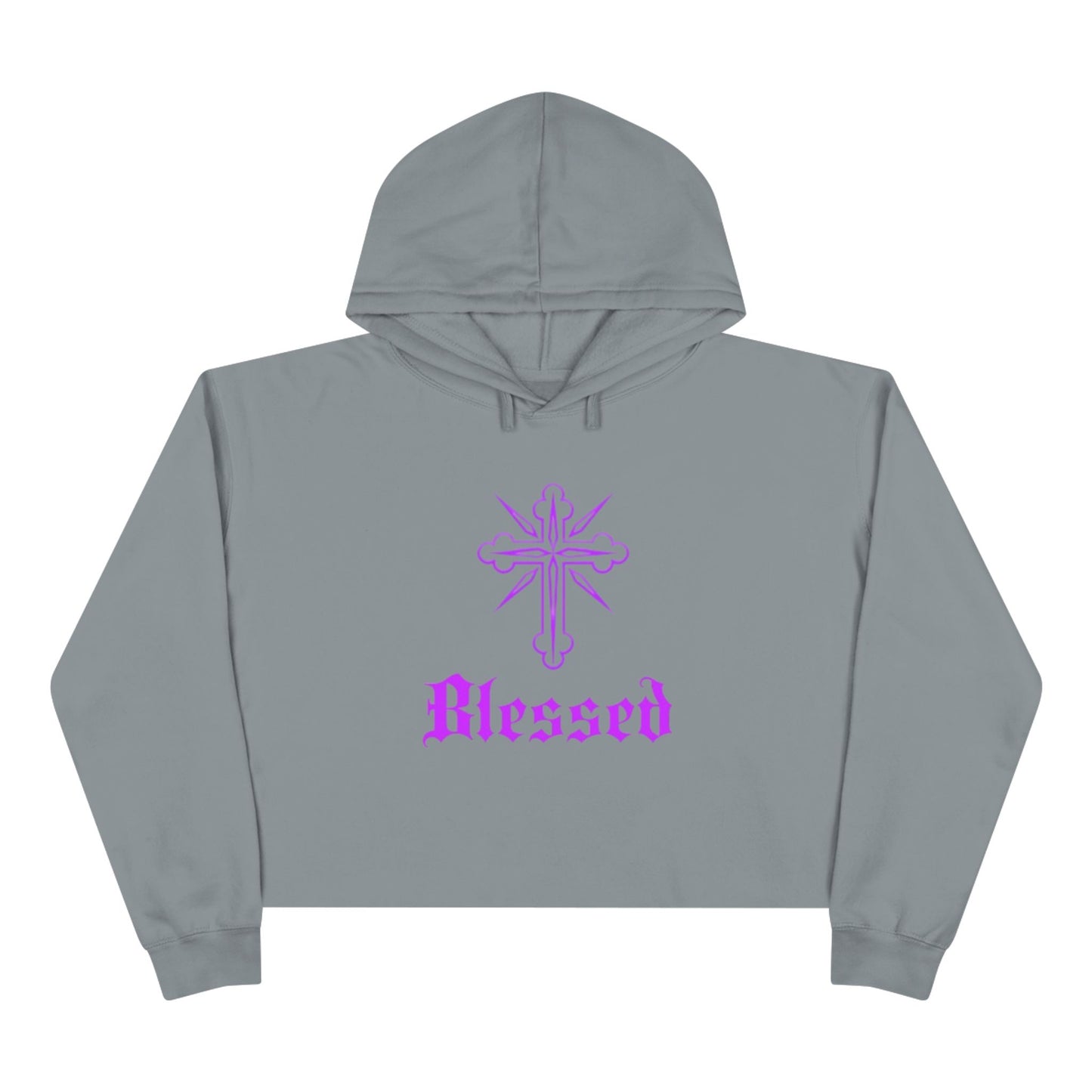 Cross / BLESSED Crop Hoodie