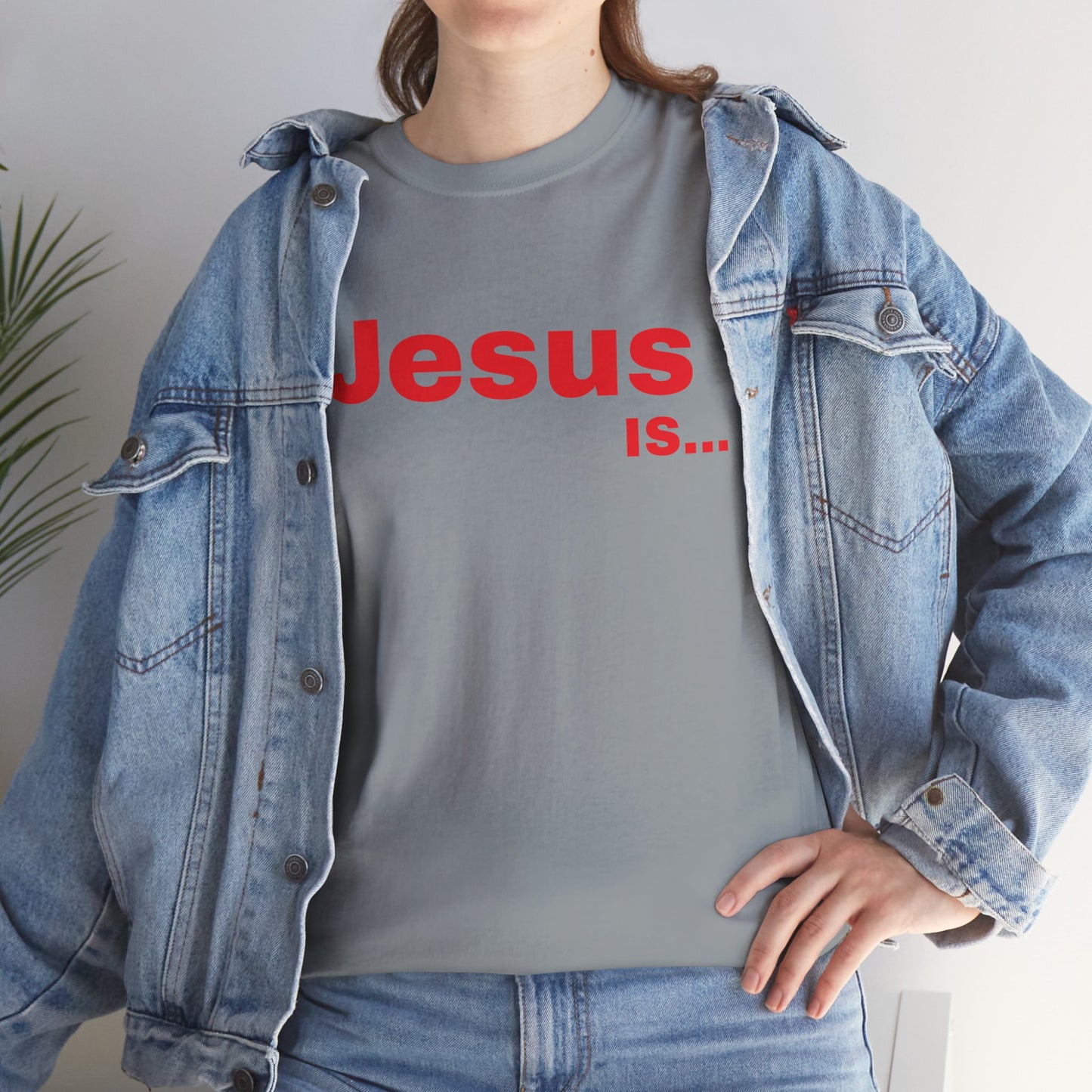 A DRocka Exclusive - Jesus IS… (red)  Unisex Heavy Cotton Tee