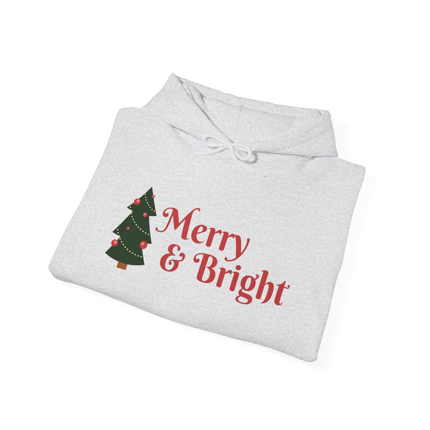 Christmas Sweater - Merry and Bright - Unisex Heavy Blend™ Hooded Sweatshirt