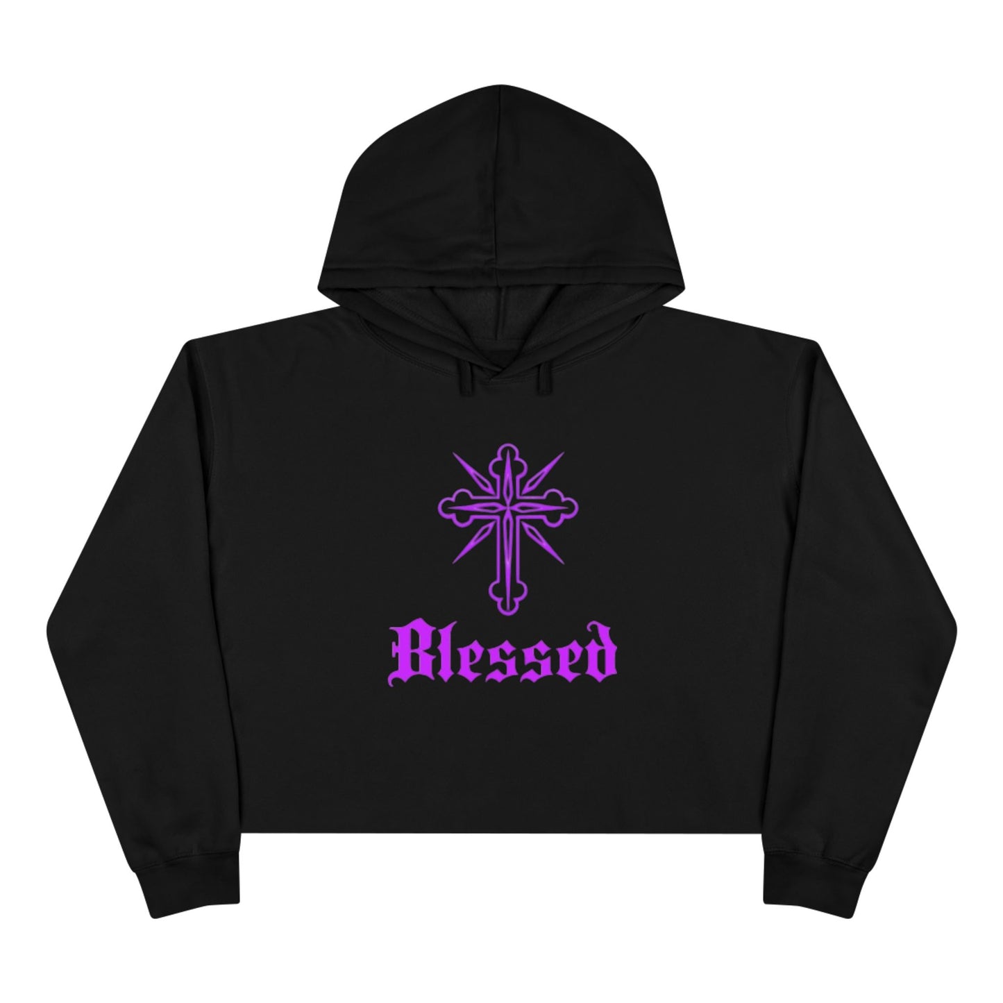 Cross / BLESSED Crop Hoodie
