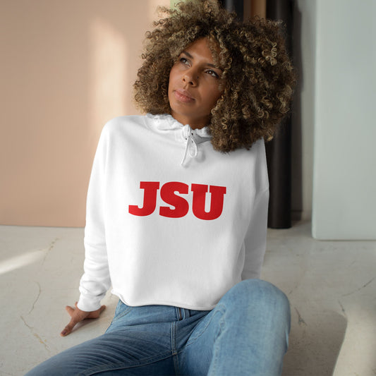 JSU Red Crop Hoodie