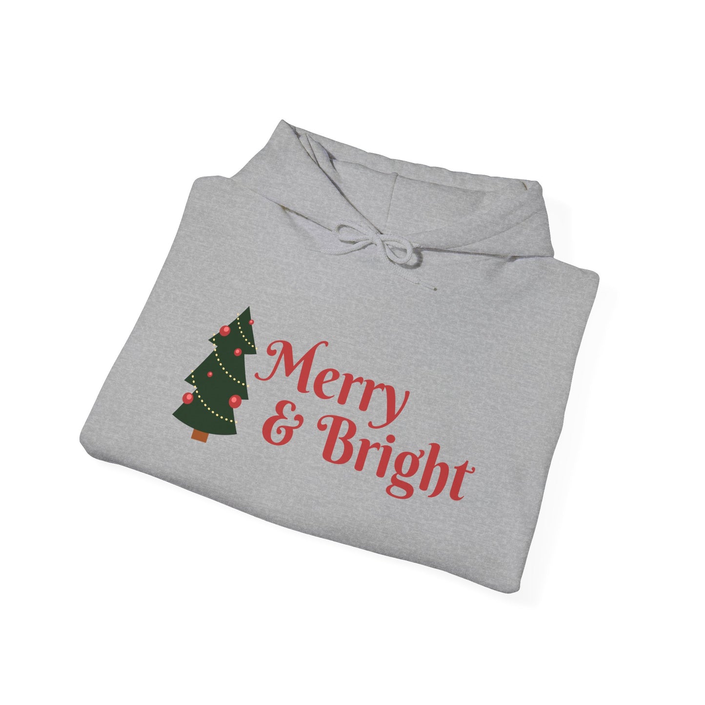 Christmas Sweater - Merry and Bright - Unisex Heavy Blend™ Hooded Sweatshirt