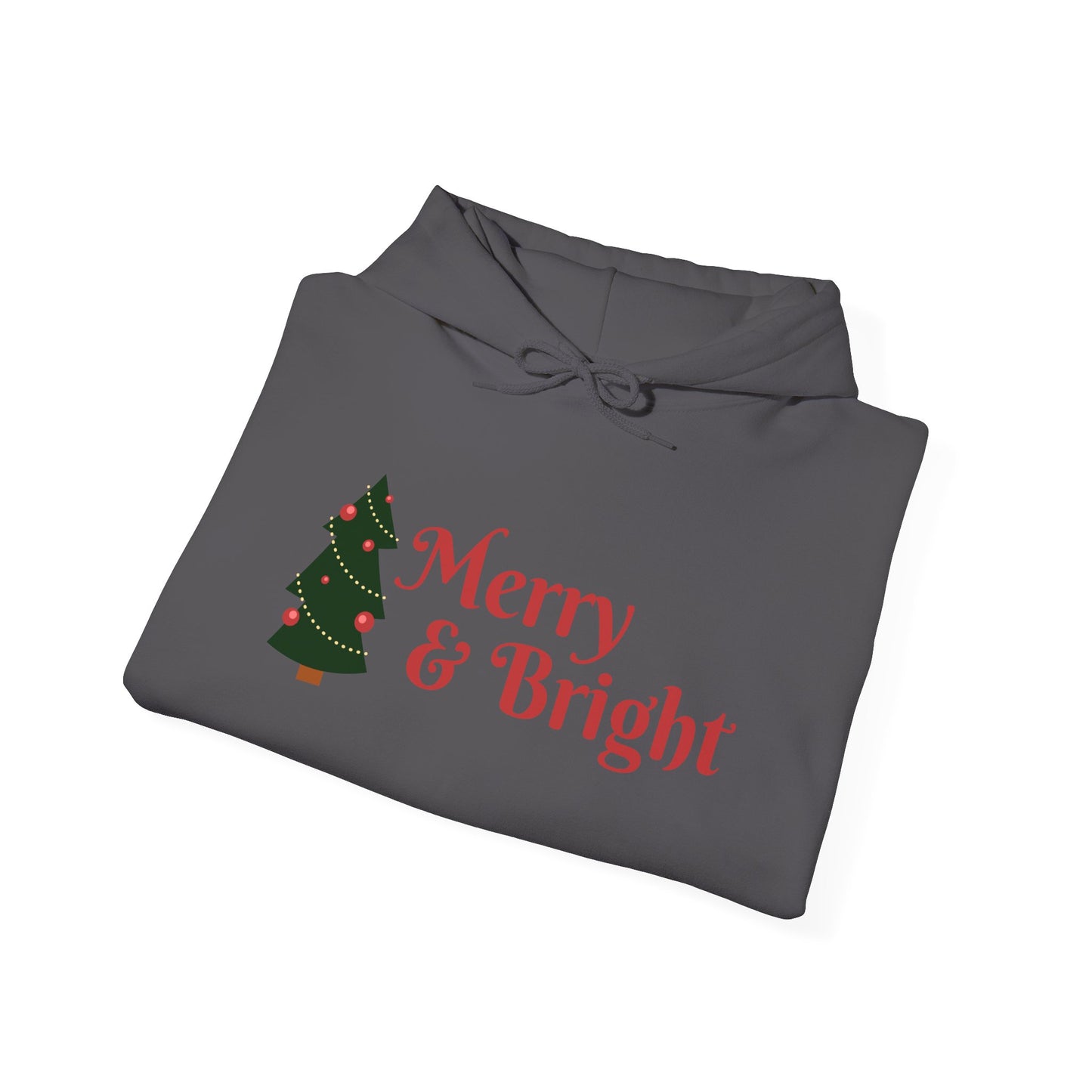 Christmas Sweater - Merry and Bright - Unisex Heavy Blend™ Hooded Sweatshirt