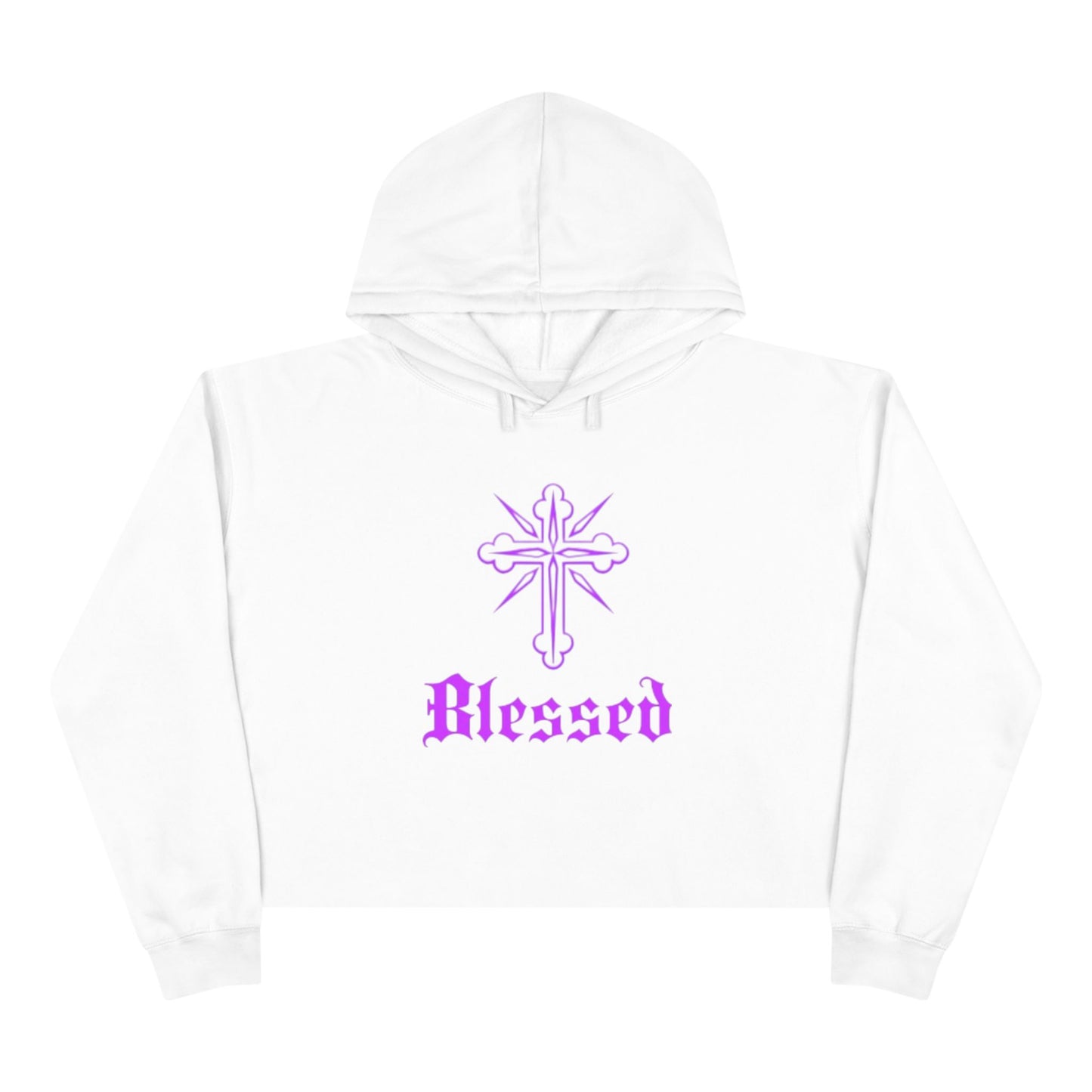 Cross / BLESSED Crop Hoodie