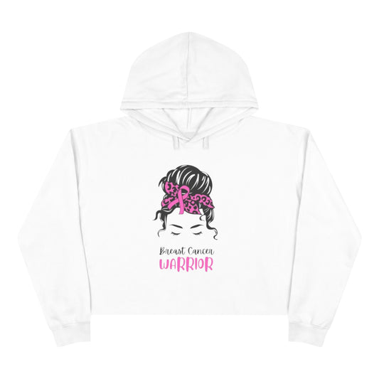 Breast Cancer Warrior Crop Hoodie
