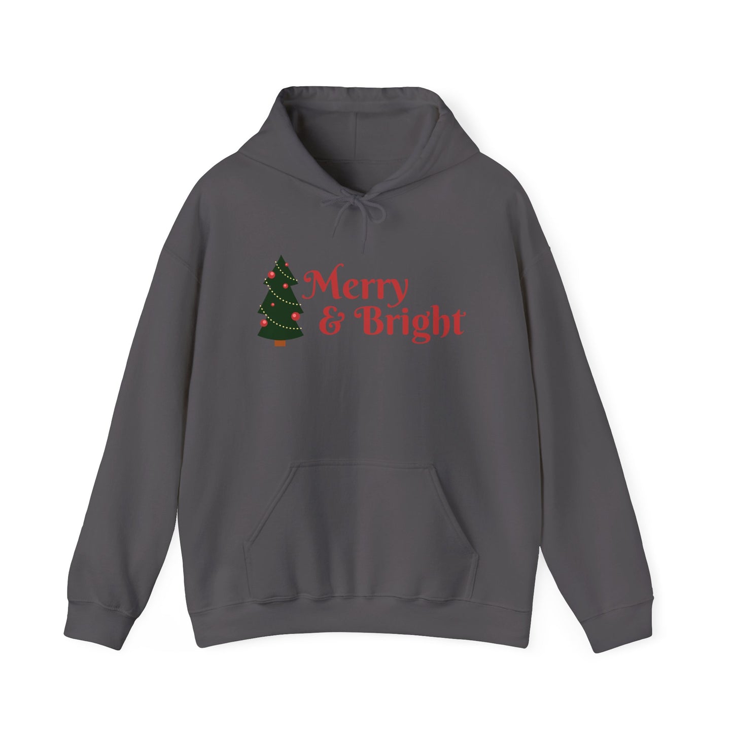 Christmas Sweater - Merry and Bright - Unisex Heavy Blend™ Hooded Sweatshirt