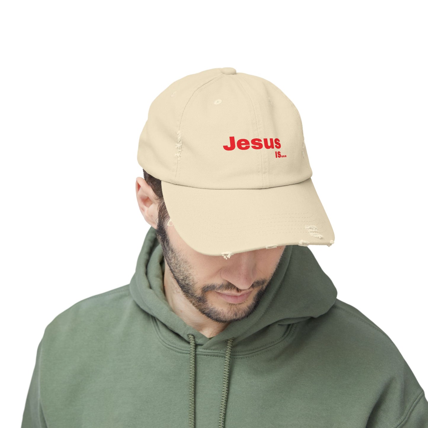 A DRocka Exclusive - JESUS IS… Unisex Distressed Cap