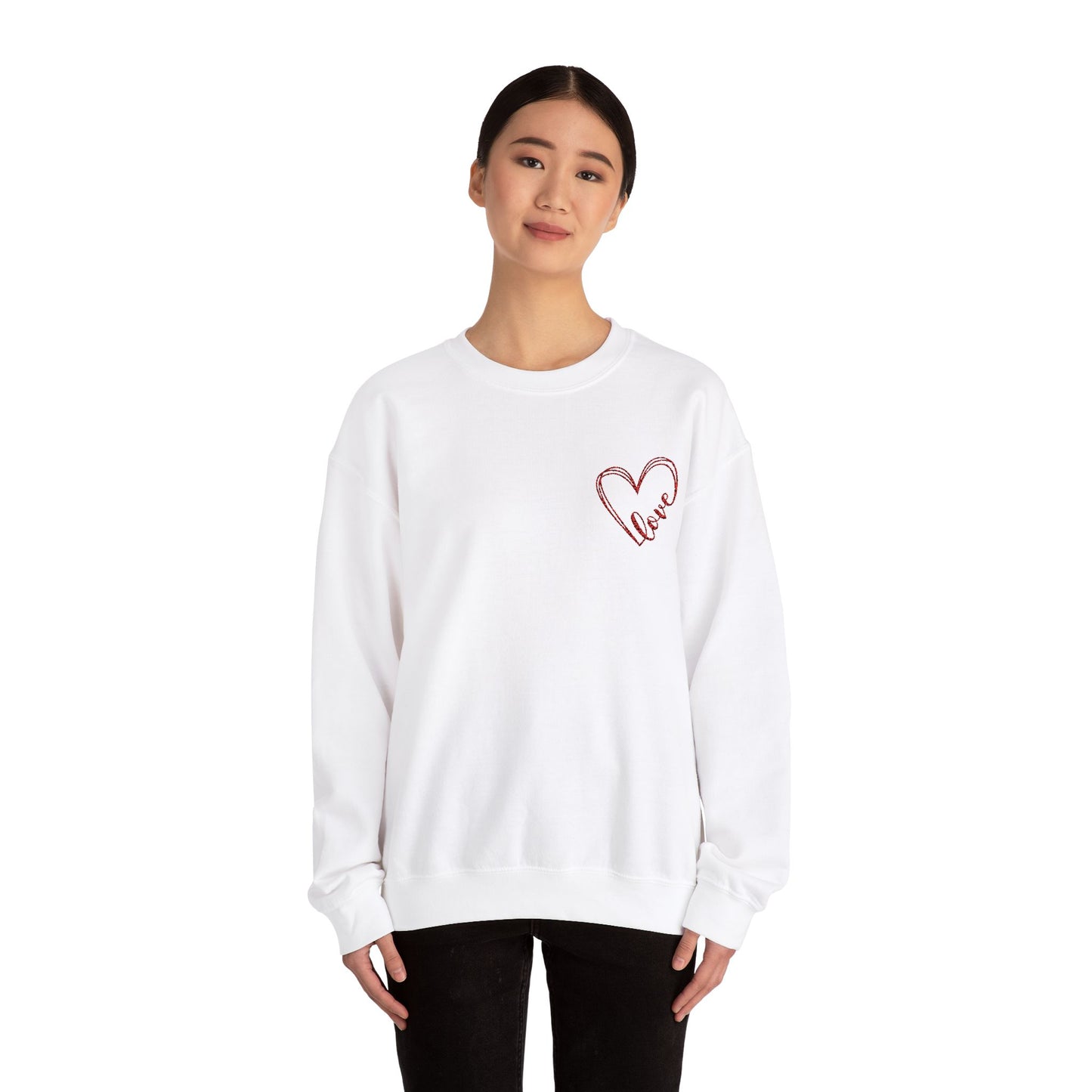 Love - Heart Unisex Heavy Blend™ Crewneck Sweatshirt