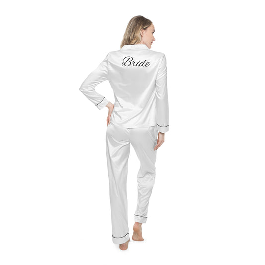Women's Bride Satin Pajamas (AOP)