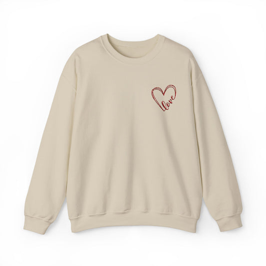 Love - Heart Unisex Heavy Blend™ Crewneck Sweatshirt