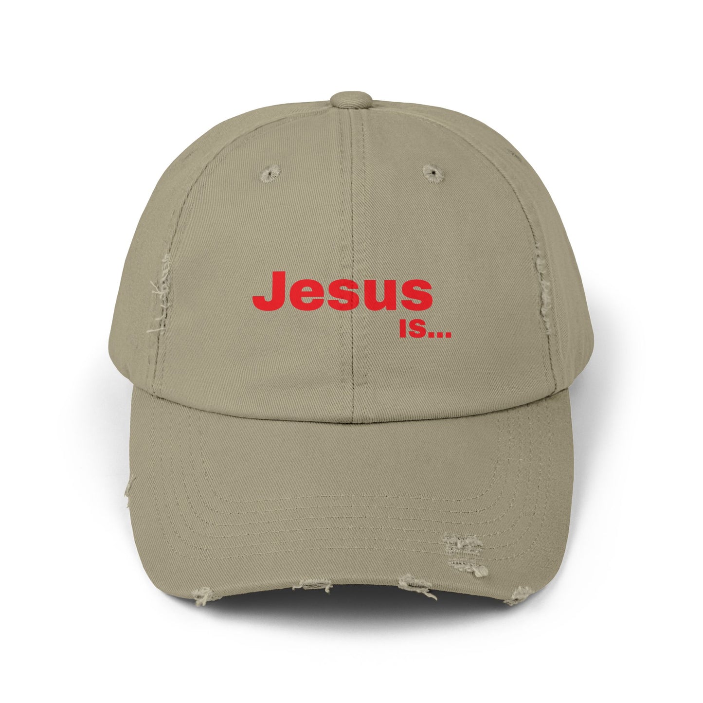 A DRocka Exclusive - JESUS IS… Unisex Distressed Cap