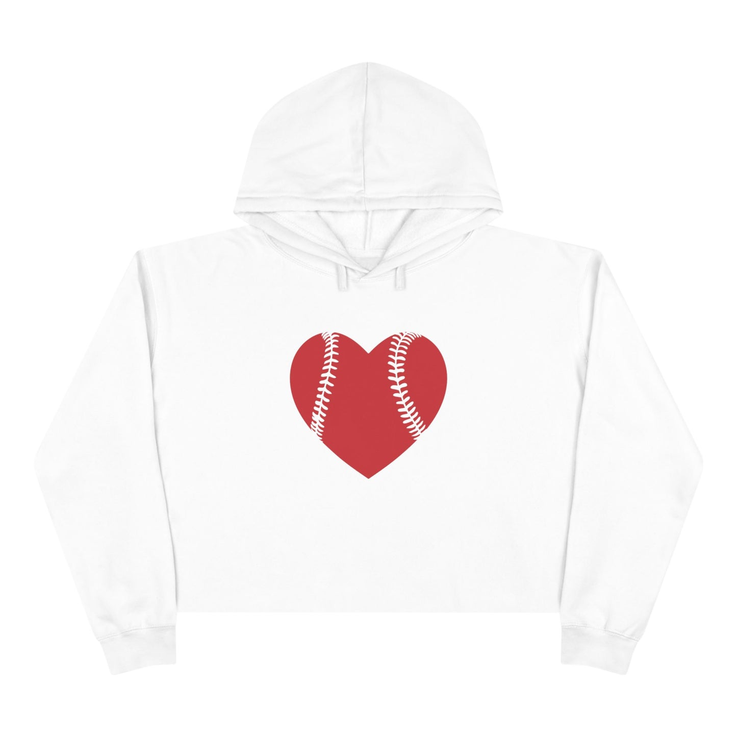 # Can Be Personalized - ❤️ Baseball Crop Hoodie
