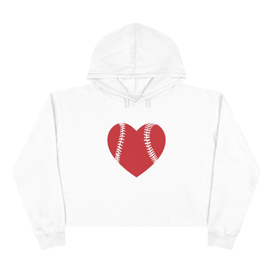 # Can Be Personalized - ❤️ Baseball Crop Hoodie