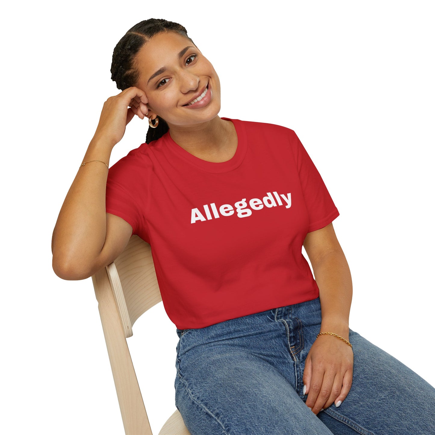 ALLEGEDLY - a Unisex Softstyle T-Shirt - DRocka Style