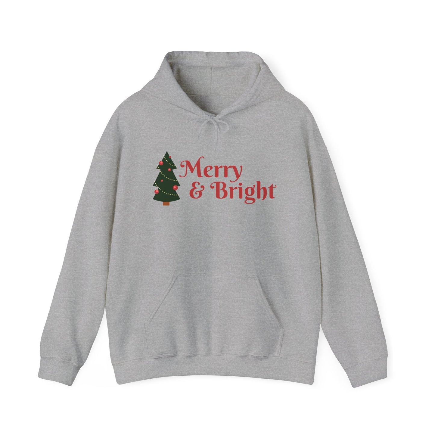Christmas Sweater - Merry and Bright - Unisex Heavy Blend™ Hooded Sweatshirt