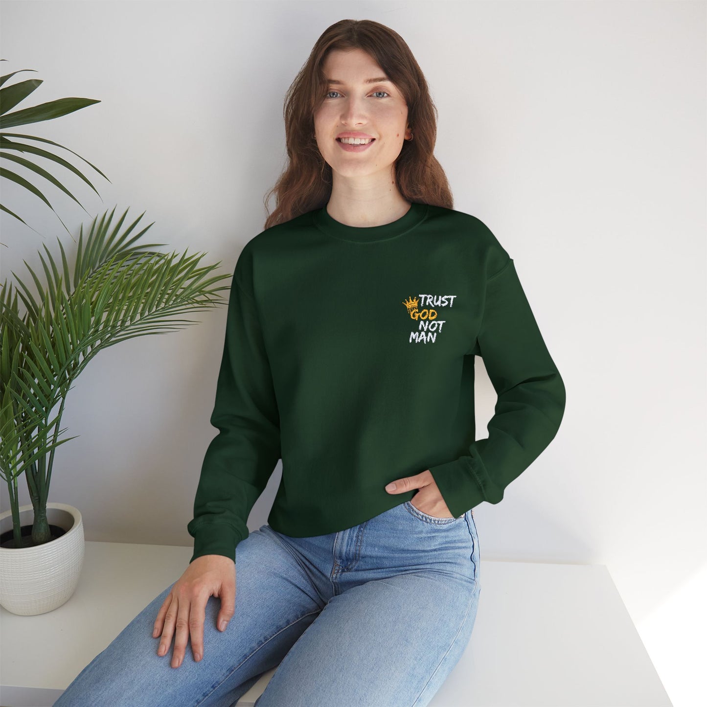 A Trust God Not Man Unisex Heavy Blend™ Crewneck Sweatshirt