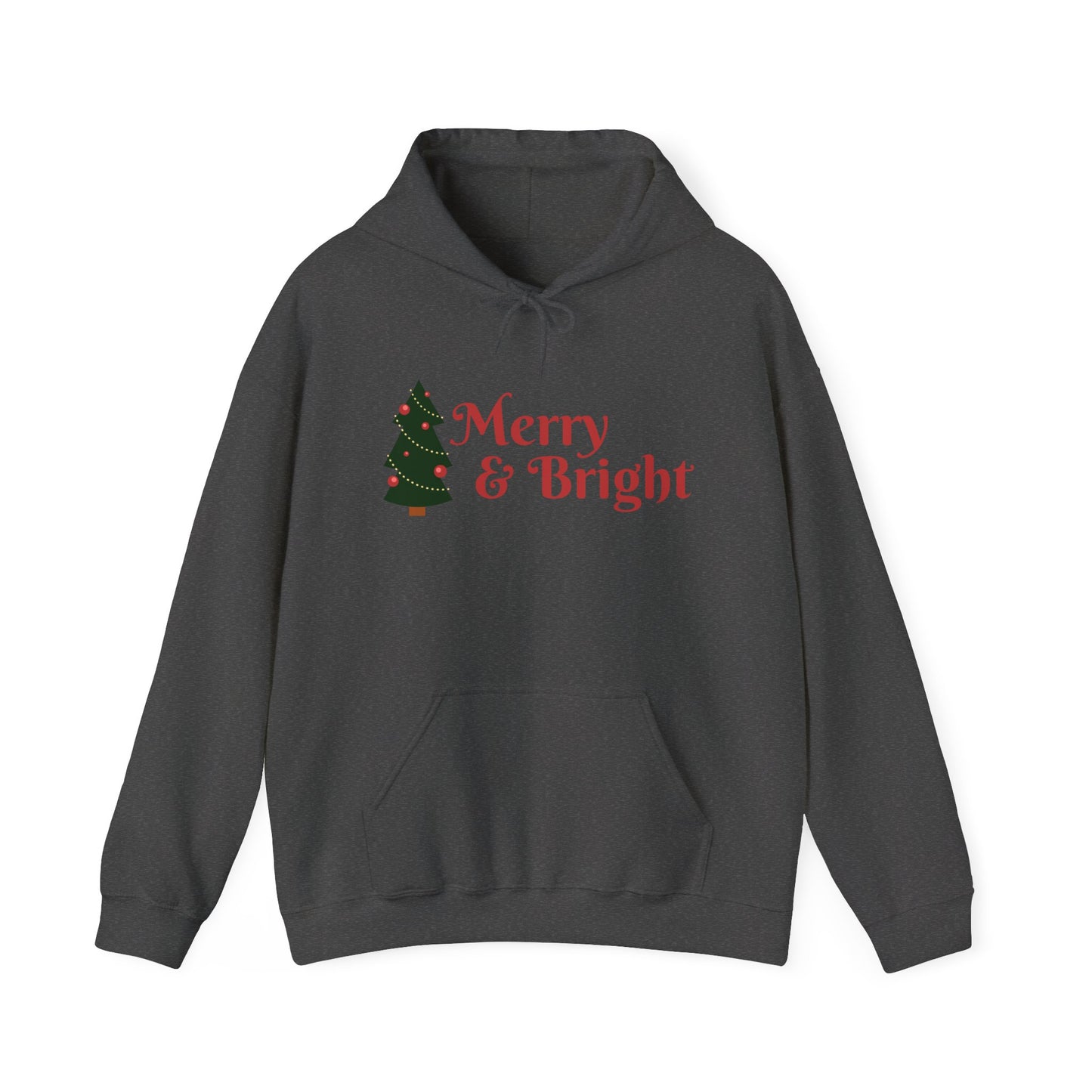 Christmas Sweater - Merry and Bright - Unisex Heavy Blend™ Hooded Sweatshirt