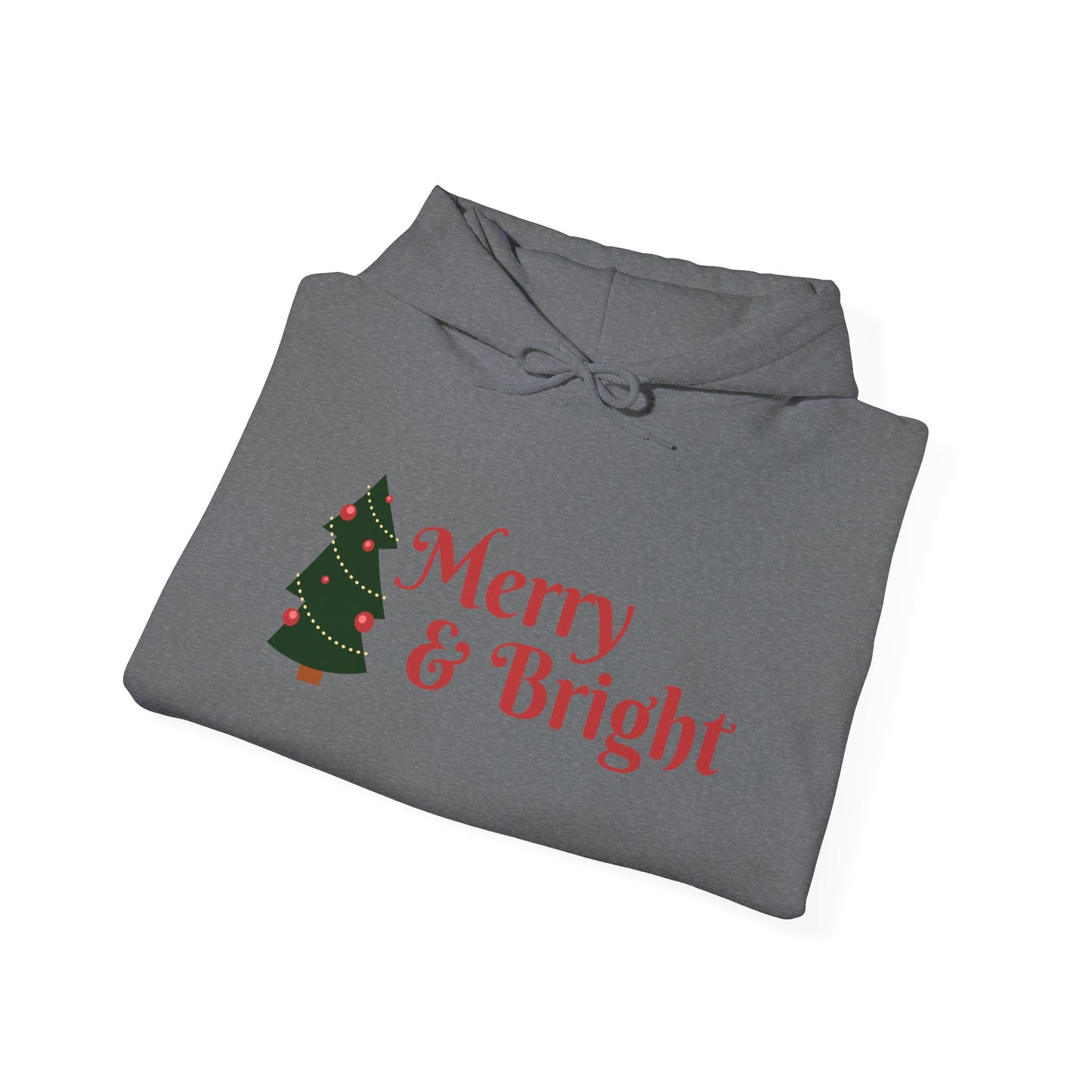 Christmas Sweater - Merry and Bright - Unisex Heavy Blend™ Hooded Sweatshirt