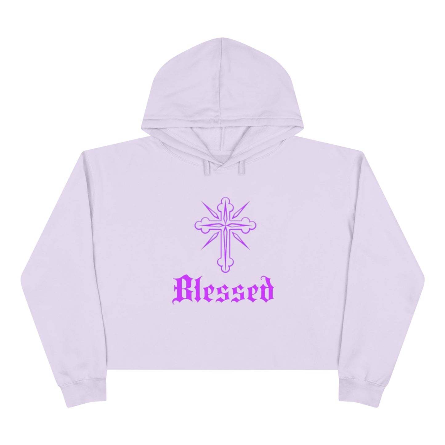 Cross / BLESSED Crop Hoodie