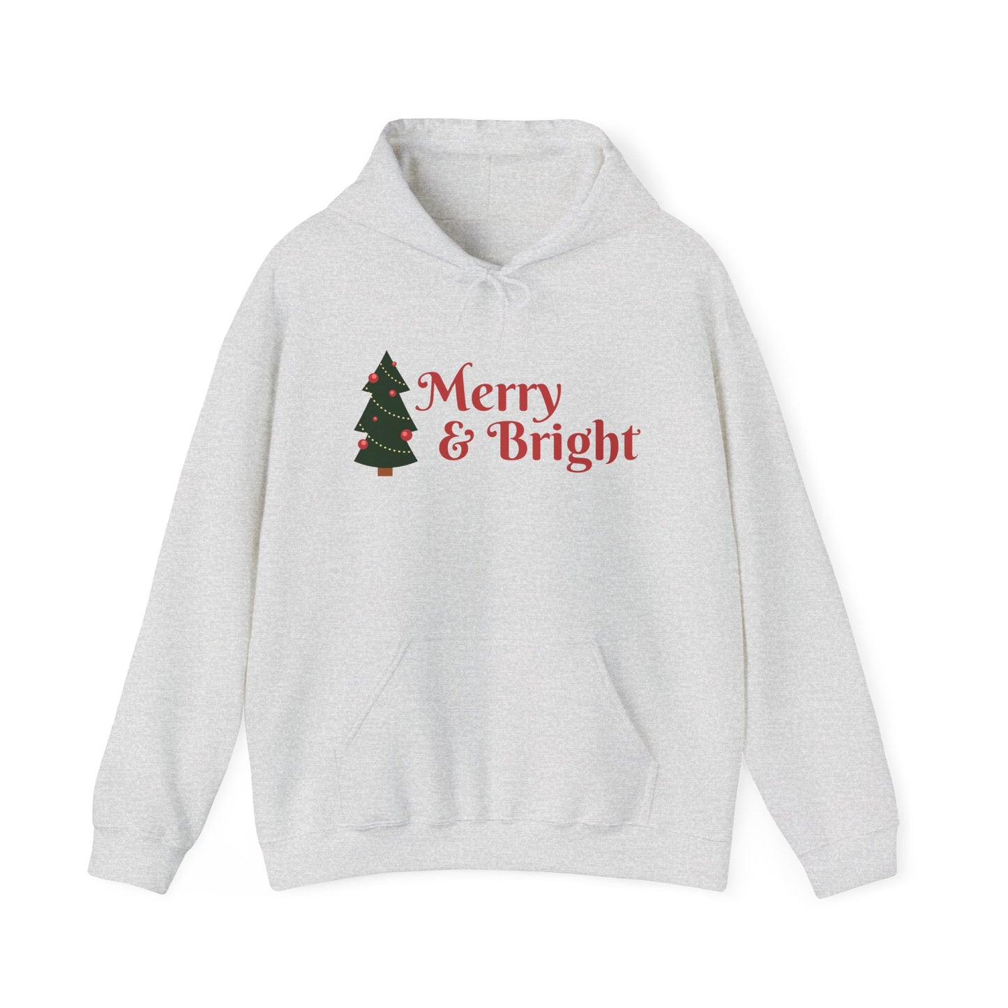 Christmas Sweater - Merry and Bright - Unisex Heavy Blend™ Hooded Sweatshirt