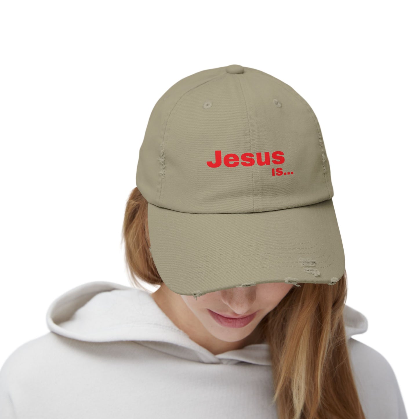A DRocka Exclusive - JESUS IS… Unisex Distressed Cap