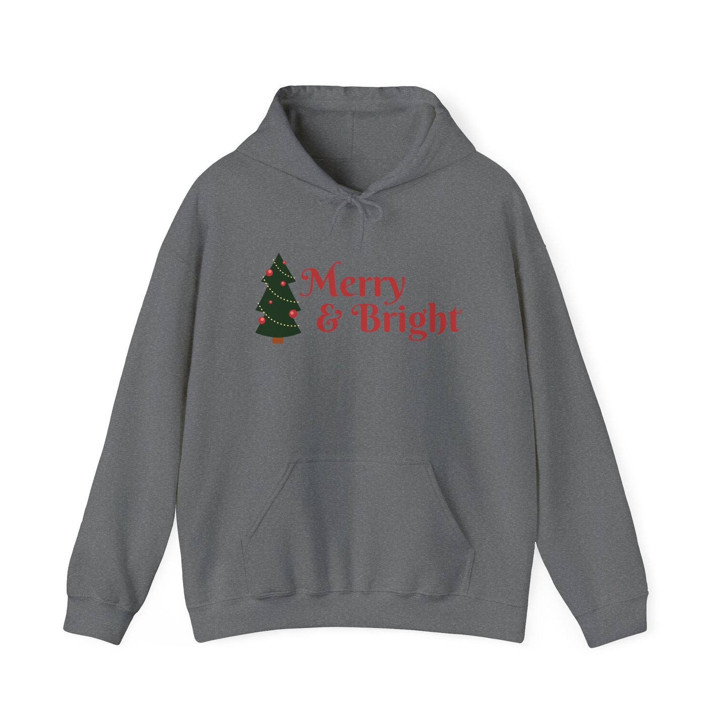 Christmas Sweater - Merry and Bright - Unisex Heavy Blend™ Hooded Sweatshirt