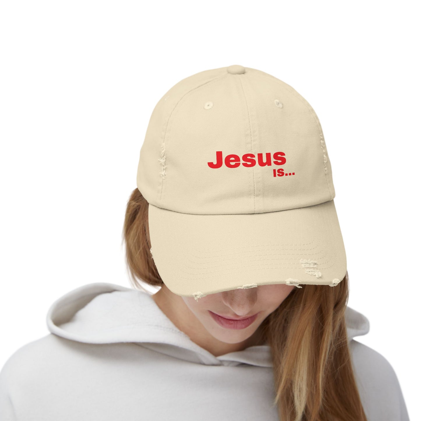 A DRocka Exclusive - JESUS IS… Unisex Distressed Cap