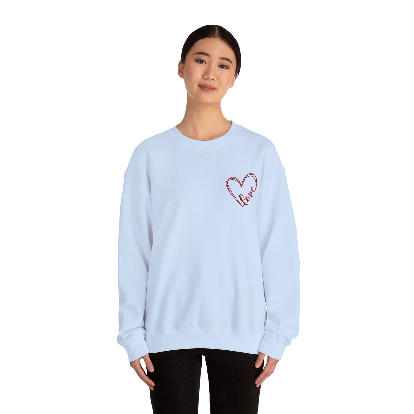 Love - Heart Unisex Heavy Blend™ Crewneck Sweatshirt