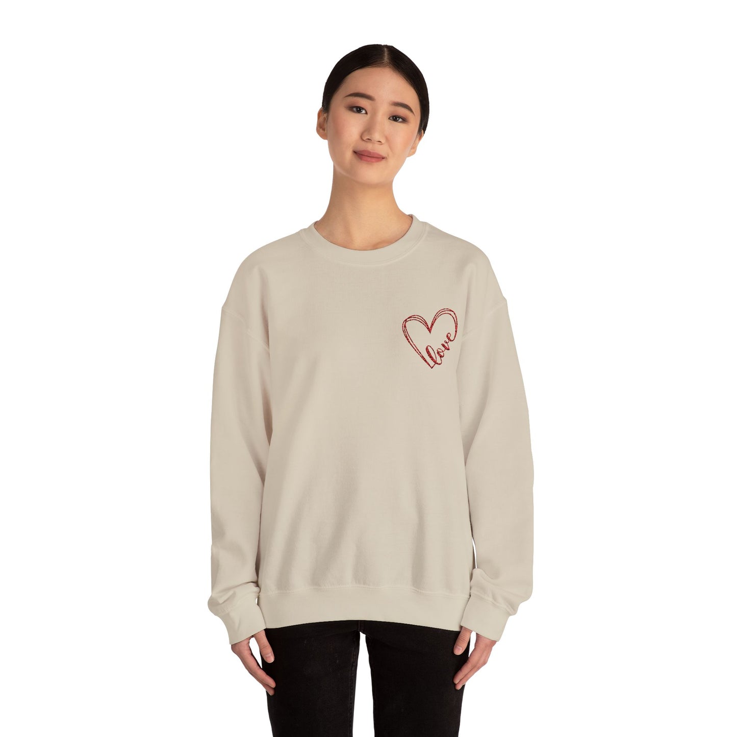 Love - Heart Unisex Heavy Blend™ Crewneck Sweatshirt