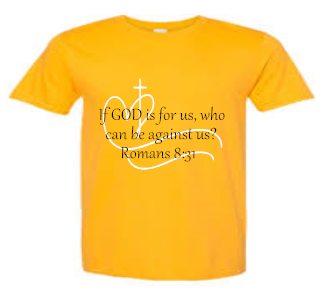 Christian ✝️ Tee - If God is for us - Yellow Black white